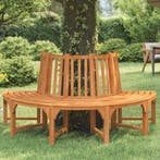 vidaXL Boombank halfrond Ø208 cm massief eucalyptushout, Tuin en Terras, Verzenden, Nieuw