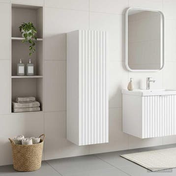 vidaXL Wandgemonteerde Badkamerkast Hoogglans Wit 33 x 34,5, Huis en Inrichting, Verzenden, Nieuw