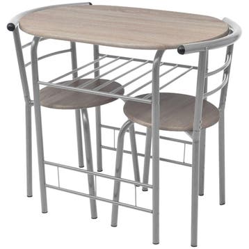 Ontbijtbarset MDF - Stijlvolle bartafel met 2 krukken - N..., Maison & Meubles, Verzenden