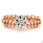 Bague - 14 carats Or rose, Or blanc - 0.69ct. tw. Diamant, Nieuw
