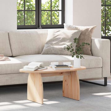 vidaXL Salontafel Bruin 80 x 40 x 35 cm Massief grenenhout, Huis en Inrichting, Verzenden, Nieuw