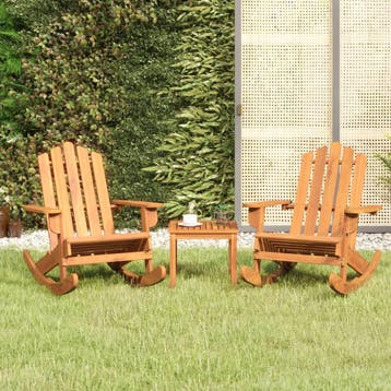 vidaXL 3-delige Loungeset Adirondack massief acaciahout, Jardin & Terrasse, Verzenden, Loungeset