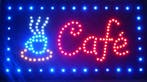 Cafe koffie lamp LED verlichting reclame bord lichtbak #D, Verzenden, Nieuw
