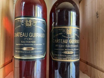 1990 & 1978 Château Guiraud - Sauternes 1er Cru - 2 Flessen, Nieuw