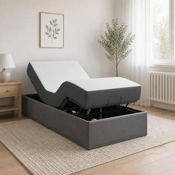 vidaXL Elektrisch Verstelbaar Bed Frame Donkergrijs, Verzenden, Nieuw