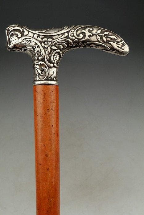 Wandelstok - .800 zilver, Antiek en Kunst, Kunst | Designobjecten