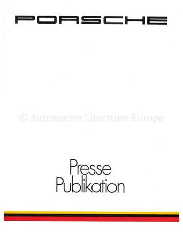 1983 PORSCHE PROGRAMMA PERSMAP DUITS, Nieuw