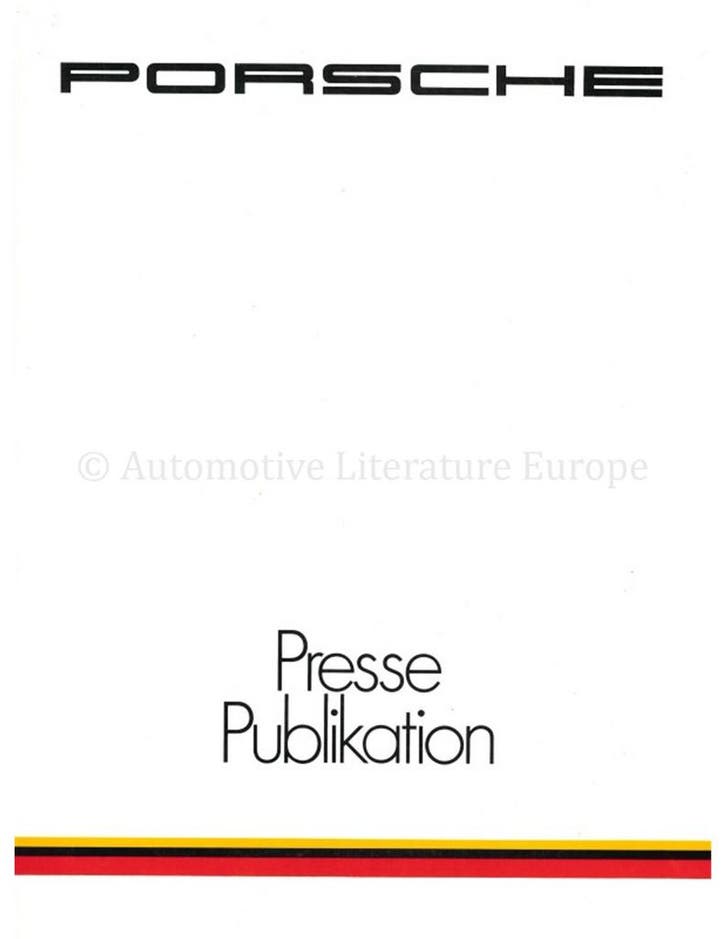 1983 PORSCHE PROGRAMMA PERSMAP DUITS, Boeken, Auto's | Folders en Tijdschriften