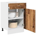 vidaXL Onderkast met lade Lyon 50x46x81,5 cm bewerkt hout, Verzenden