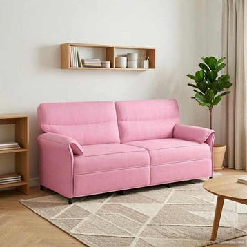 vidaXL 3-Zits Sofa 3-zits Roze 198 x 83 x 95 cm Stof, Verzenden, Nieuw