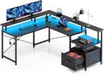 Gaming bureau - Gaming desk - Hoekbureau - 160x115 cm - Zwar, Verzenden, Nieuw