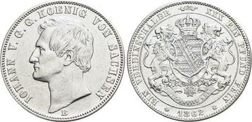 Vereinstaler, daalder 1862 B Sachsen-albertinische Linie..., Verzenden