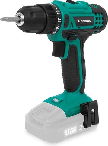2dekans | VONROC Accuboormachine 20V – 19 schroefstanden +, Ophalen of Verzenden, Nieuw