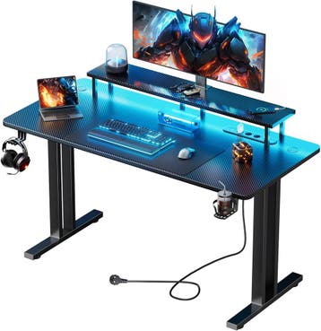 Gaming bureau - Gaming desk - Gaming tafel - 120x60 cm - Zwa, Verzenden, Nieuw