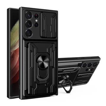 Samsung Galaxy A22 (4G) - Card Slot Hoesje met Kickstand en, Verzenden