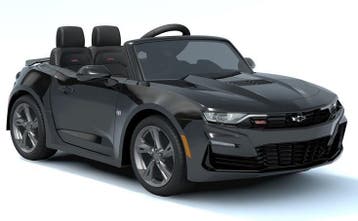 Kinderauto CHEVROLET CAMARO SS, zwart, 12V, leder, RC, NIEUW, Ophalen of Verzenden, Nieuw