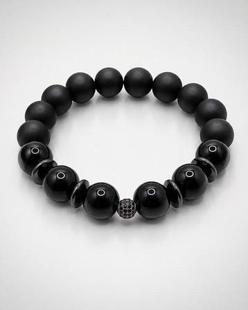Designer-sieraad - Onyx - Hematiet - Zilver 925 - Zirkoniën