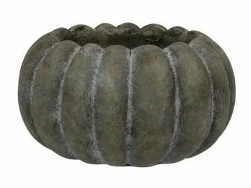 Cement bloempot pompoen decoratieve pot old green 20.5x10.5, Nieuw