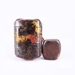 Antiek Inro- en Netsuke-set uit het Edo-tijdperk - Gouden