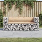 vidaXL Tuinbank schanskorfontwerp 184x71x65,5 cm massief, Verzenden, Nieuw