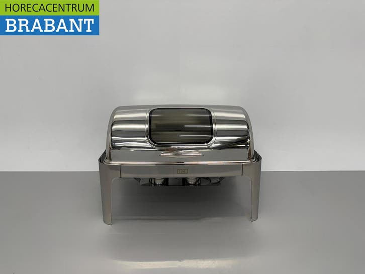 HCB Chafing Dish Rolltop RVS – Kijkglas – 9 liter – 1/1 GN, Articles professionnels, Horeca | Équipement de cuisine, Enlèvement ou Envoi