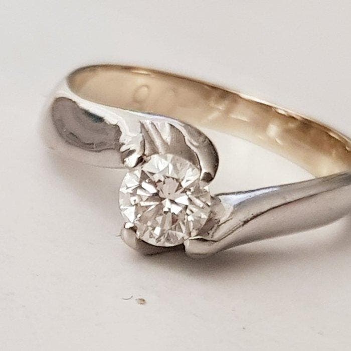 Ring - 18 karaat Witgoud - 0.30ct. tw. Diamant (Natuurlijk), Bijoux, Sacs & Beauté, Bagues