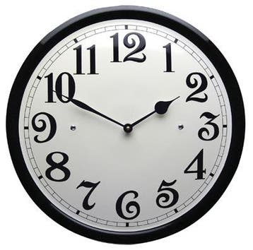 Emaille klok crème met zwarte rand, Verzamelen, Verzenden, Nieuw