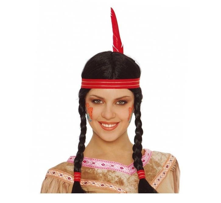 Indianen Pruik Dames, Hobby en Vrije tijd, Feestartikelen, Nieuw, Verzenden