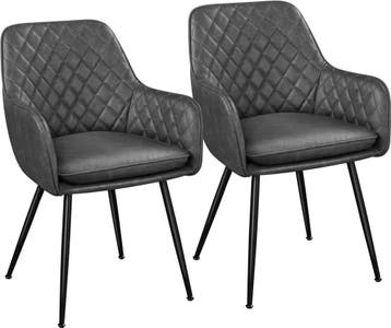 2dekans | Yaheetech Eetkamerstoelen Set van 2 met Fluwelen, Ophalen of Verzenden, Nieuw