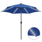 vidaXL Parasol met LED-verlichting en aluminium paal 300 cm, Verzenden, Nieuw
