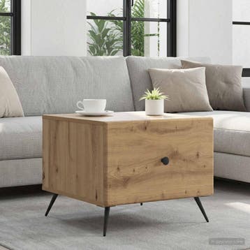 vidaXL Salontafel Artisanaal eiken 49 x 50 x 40 cm Bewerkt, Huis en Inrichting, Tafels | Salontafels, Verzenden, Nieuw