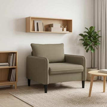 vidaXL XL-fauteuil Kaki fluweel, Verzenden, Nieuw