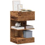 vidaXL Nachtkastjes 2 st 40x35x65 cm bewerkt hout oud, Verzenden