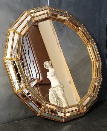 Miroir mural - Verre, Bronze - Miroir au style vénitien
