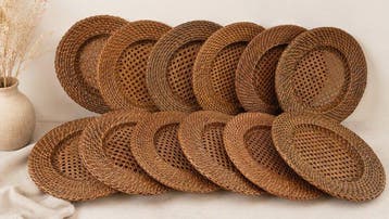 Flamant - Onderbord (12) - Bamboe, caning, wilgentenen,
