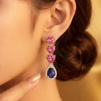 Boucles doreilles - 18 carats Or blanc, Diamants - 5.24ct., Nieuw