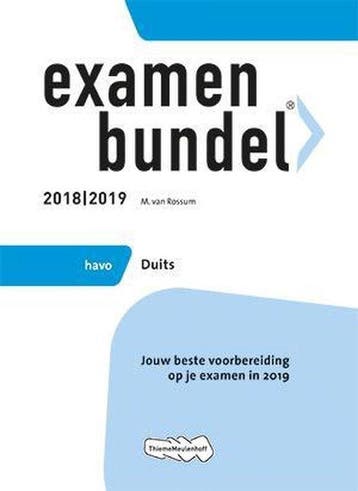 Examenbundel havo Duits 2018/2019, Livres, Verzenden