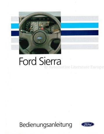 1990 FORD SIERRA INSTRUCTIEBOEKJE DUITS