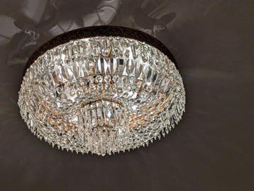 Lampe à suspendre - Cristal, Bronze - Géante mongolfière