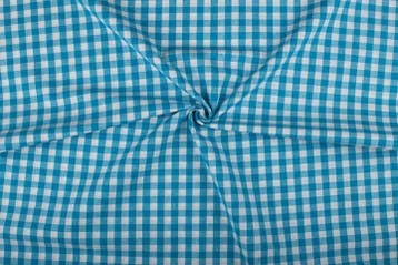 Geruite stof waterblauw 10mm geruit - Katoen stof 80m op rol, Verzenden, Nieuw