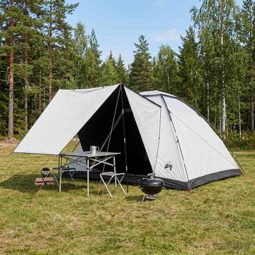 vidaXL Kamperen tent 6-persoons Wit Blackout Polyester en, Verzenden, Nieuw