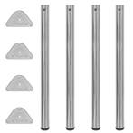 vidaXL Tafelpoten in hoogte verstelbaar geborsteld nikkel, Huis en Inrichting, Verzenden, Nieuw