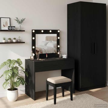 vidaXL Kaptafel Zwart 83 x 40 x 70 cm Bewerkt hout, Verzenden