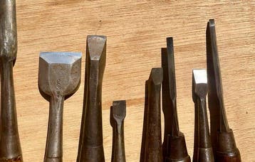 Werkgereedschap (10) - 10 gebruikte Japanse beitels