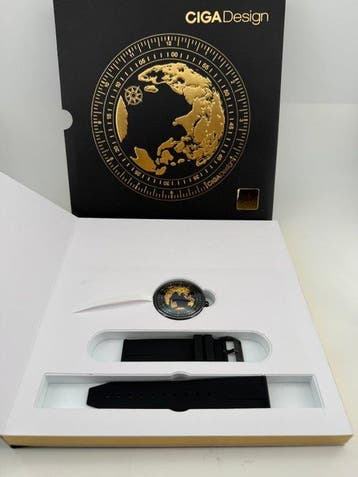 CIGA DESIGN - Blue Planet U Series 24K GILDING CERAMIC CASE, Nieuw
