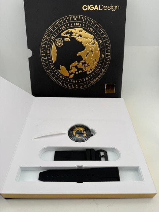 CIGA DESIGN - Blue Planet U Series 24K GILDING CERAMIC CASE, Handtassen en Accessoires, Horloges | Heren