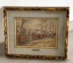 Enrico Vizzotto Alberti (1880-1976) - Scena rurale con carro