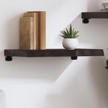 vidaXL Wandschap 60x40x(2-6)cm behandeld massief eikenhout, Verzenden, Nieuw