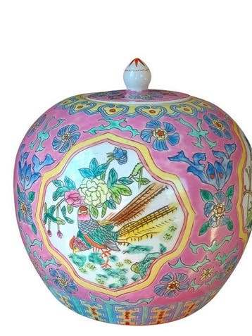 Gemberpot - Porselein - Famille Rose Gemberpot
