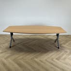 Kembo verstelbare vergadertafel 240x120 cm, beuken - grijs, Articles professionnels, Aménagement de Bureau & Magasin | Mobilier de bureau & Aménagement